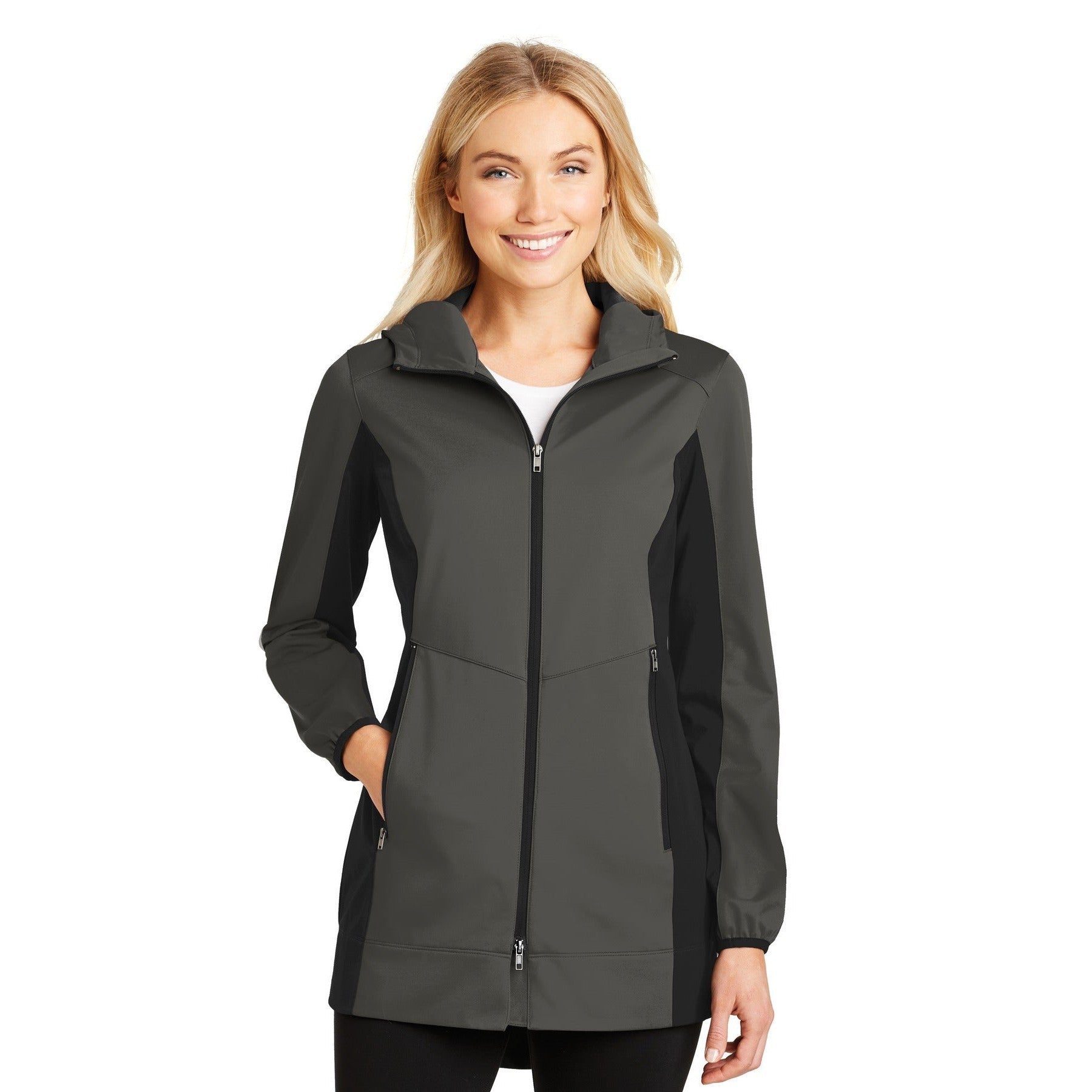 Port Authority-Port Authority® Women's Active Hooded Soft Shell Jacket. L719-MedTech-3